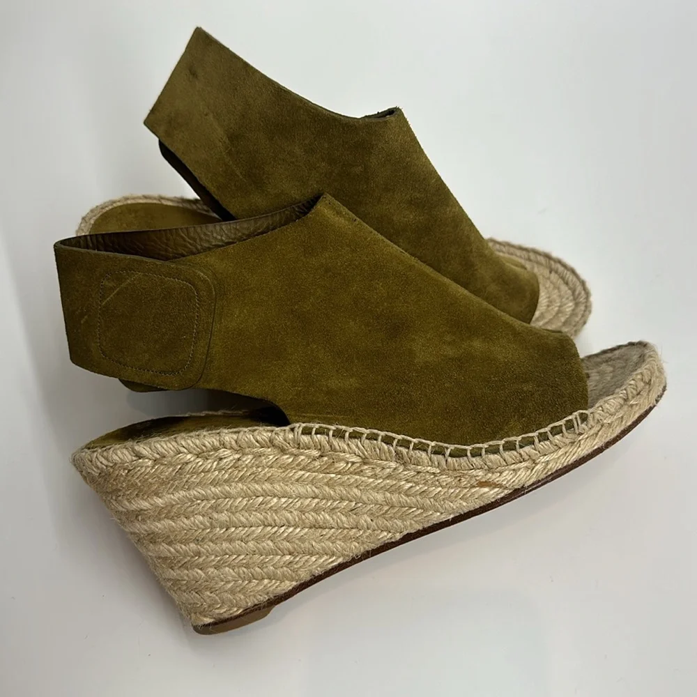 CELINE WEDGE ESPADRILLE SANDALS - Picture 10 of 14